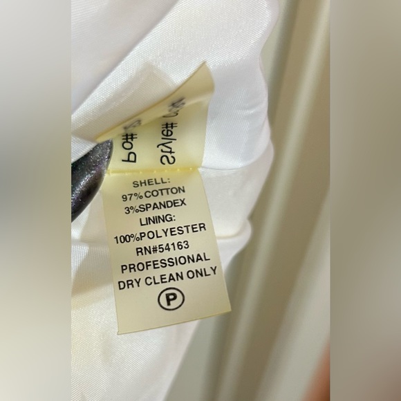 Calvin Klein Yellow and White Pleated A-Line Dress with Pleated Skirt co… - Picture 6 of 7